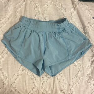 Size two light blue lulu hotty hots